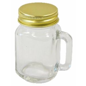 Ruedelafete Boite de 24 mini-Chopes en verre avec couvercle métal 7,4cm