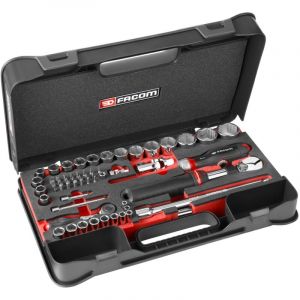 Facom Coffret MBOX serrage 1/4 & 1/2 OGV Grip, plateau mousse (60 pces) - RS.GRPPB