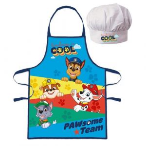 Kids Licensing - Ensemble Tablier BLEU + Toque Cuisine pat Patrouille Pour Enfant