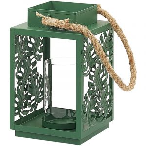 Beliani Lanterne décorative verte UNIMAK -