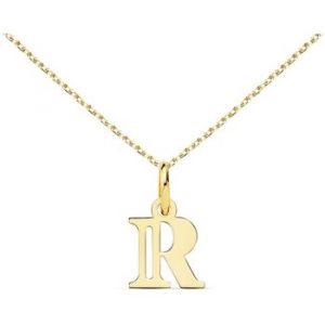 Collier L'atelier D'azur Collier - Pendentif Lettre "R" Or 750/1000 - Chaine Dorée - Couleur Unique - Taille Doré