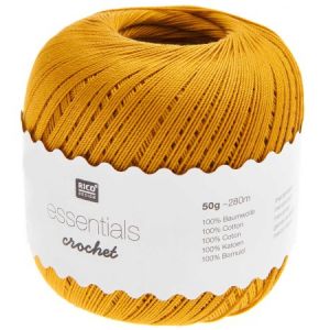 Rico Design Fil coton - Essentials crochet - Moutarde - 50 g