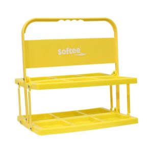 Softee Porte-bouteilles pliable 6x1 L 1 unité Jaune - Porte-Bouteille Pour Les Sports D'Équipe