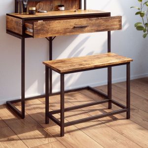 Banc "Fyrk" Vieux bois/Noir Vicco