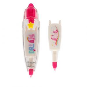Legami Decoration Tape Pen, Unicorn, Stylo ruban adhésif décoratif, parfait pour décorer les agendas, les cartes de vœux, les cahiers, Longueur 4m + 1 recharge incluse