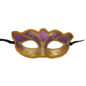 Ruedelafete Loup vénitien violet et or