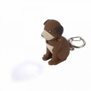 Regatta Porte-clés avec chien son et lumière 6 cm marron/noir