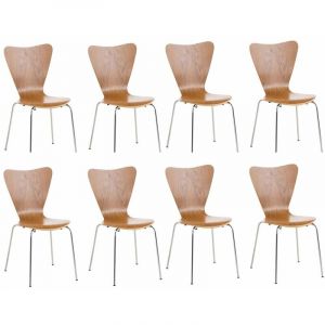 Lot de 8 chaises visiteur empilables Calisto c ne