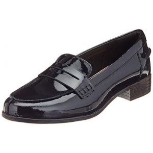 Image de Clarks Hamble Loafer, Mocassins Femme, Noir (Black Pat Black Pat), 37 EU