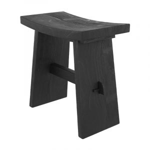 Rendez Vous Déco Tabouret Eka en bois noir - Noir