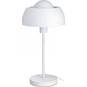 Lampe à poser industrielle en métal blanc 42 cm