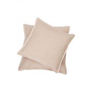 David Fussenegger SYLT - COUSSIN UNI AVEC OURLET DECORATIF BEIGE