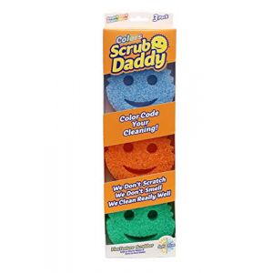 Scrub Daddy Color Eponge Smiley Anti-Rayures - Lot de 3