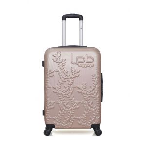 Valise Moyen Séjour 4 roues Nais 65 cm rose doré