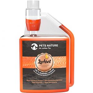 Huile de saumon Pets Nature pour chien et chat - 500 ml