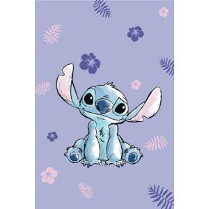 Lilo e Stitch Couverture en microfibre bleue 100 x 150 cm 100 % polyester