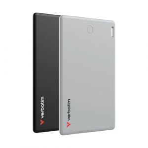 Verbatim My Finder Card Lot de 2 Cartes de Suivi de Portefeuille Fin Rechargeables Bluetooth pour Portefeuille, Passeport, etc. Compatible avec Apple &laquo; O&ugrave; est ? &raquo;