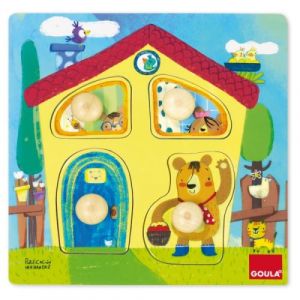Goula Puzzle maison en bois ours en bois