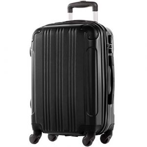 Image de FERG&Eacute; Ensemble de 3 valises QU&Eacute;BEC set trois trolley rigide l&eacute;ger bagages &agrave; main 4 roulettes noir