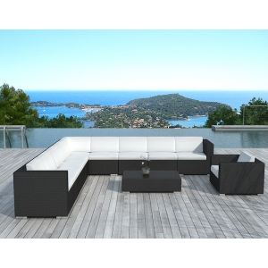 Image de Delorm Design SD9503 - Salon de jardin d'angle Nice en résine tressée