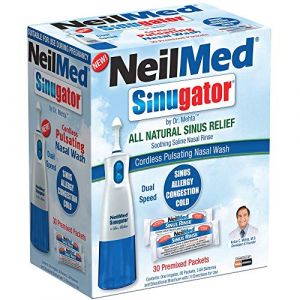 NeilMed Sinugator Cordless Pulsating Nasal Wash with 30 Premixed Packets - 1.0 set
