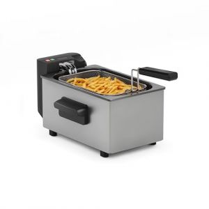 Image de Tristar Friteuse en Acier Inoxydable, Capacit&eacute; 3L, Temp&eacute;rature R&eacute;glable jusqu&rsquo;&agrave; 190&deg;C, Zone Froide, Pi&egrave;ces Lavables Lave-Vaisselle, Parois Froides, FR-9326, Noir