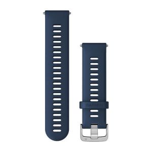 Garmin Bracelet de montre quick release 22 mm silicone bleu tidal argent