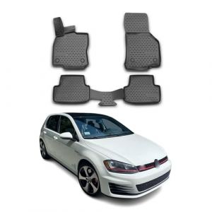 Omac Tapis de sol pour Volkswagen Golf 7 GTI 2015-2020 en caoutchouc Noir