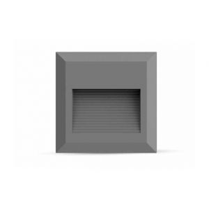 Image de V-TAC VT-1152 applique murale LED 2W blanc neutre 4000K carré corps gris IP65 - SKU 1324