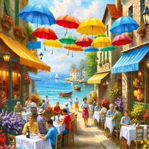 Puzzle 1000 pi&egrave;ces : All&eacute;e des parapluies