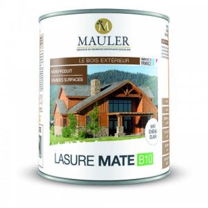 Lasure mate B10 mat incolore -prot&egrave;ge et d&eacute;core bardage bois ext&eacute;rieur - 1L Mauler