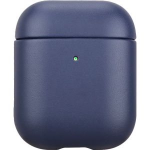 Image de Onearz mobile gear Etui en cuir véritable bleu pour AirPods 1&2