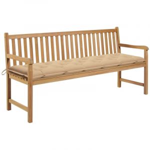 VidaXL Banc de jardin avec coussin beige 175 cm Bois de teck massif. Produit Neuf ! Garantie 0 ans !