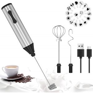 Mousseur à Lait Électrique 3 en 1 gris noir AQ1359 vendos85