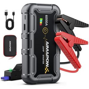 AIMAPOW Booster Batterie Voiture 6000A, D&eacute;marreur de Voiture 12V