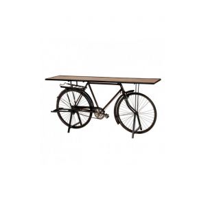 Image de Ixia Console vélo bois de manguier metal 193 cm IONES