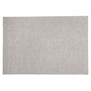 Macabane Tapis en Laine tissée Quentin blanc/gris - 230x160 cm