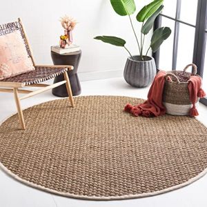Tapis Herbe de mer Naturel/Ivoire 90 X 90