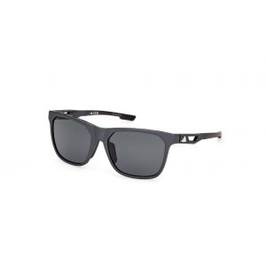 Adidas Sport Unisex SP0091 02D Lunettes de soleil Inject&eacute; Noir Fum&eacute;e Carr&eacute; Polaris&eacute;