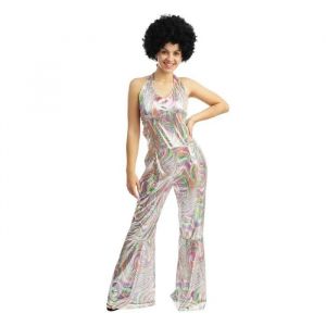 Ptit Clown D&eacute;guisement adulte combinaison disco hologramme taille L/XL