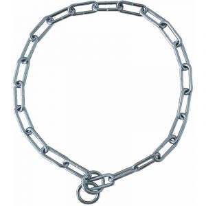 Zolux Collier étrangleur en métal Berger maille forte pour chien longueur totale 60 cm