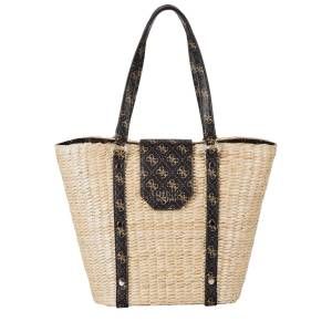 Image de Guess Sa cabas Paloma façon paille tressée Beige