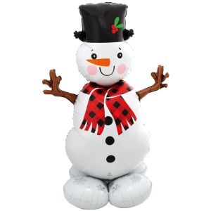 Ruedelafete Ballon en aluminium : Bonhomme de neige : 127 cm