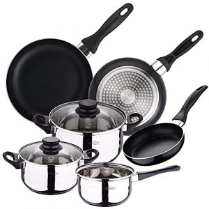 San Ignacio PK669 Set de Batterie de Cuisine, Acier Inoxydable, Chromé