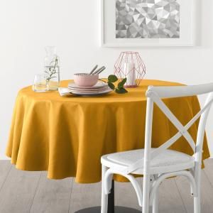 Nappe ronde anti tac (D180 cm) Mina Jaune ocre
