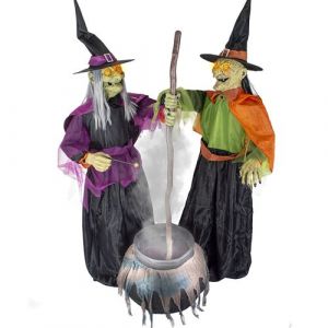 Automate sorcières animées chaudron magique 180cm - funny espa 94214