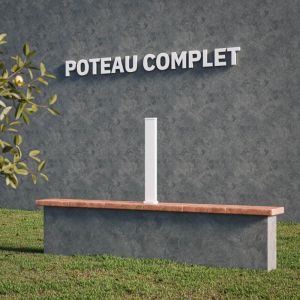 Poteau Complet slim 72 cm - Blanc