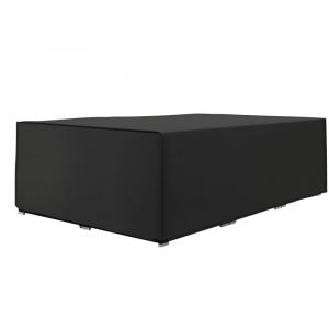 Outsunny Housse salon de jardin étanche anti-UV tissu Oxford noir