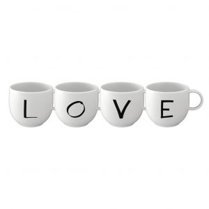 Villeroy & Boch Mug set LOVE 4pcs. Letters