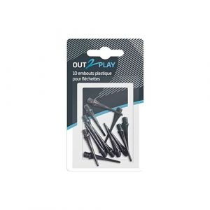 OUT2PLAY Lot de 10 Embouts en Plastique pour Fléchettes